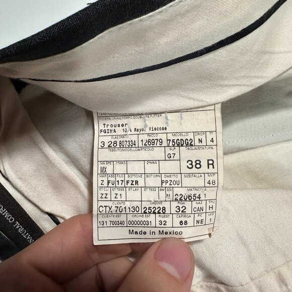 Z Zegna Dark Gray Straight Leg Wool Trousers Size 36x32 - Picture 3 of 10